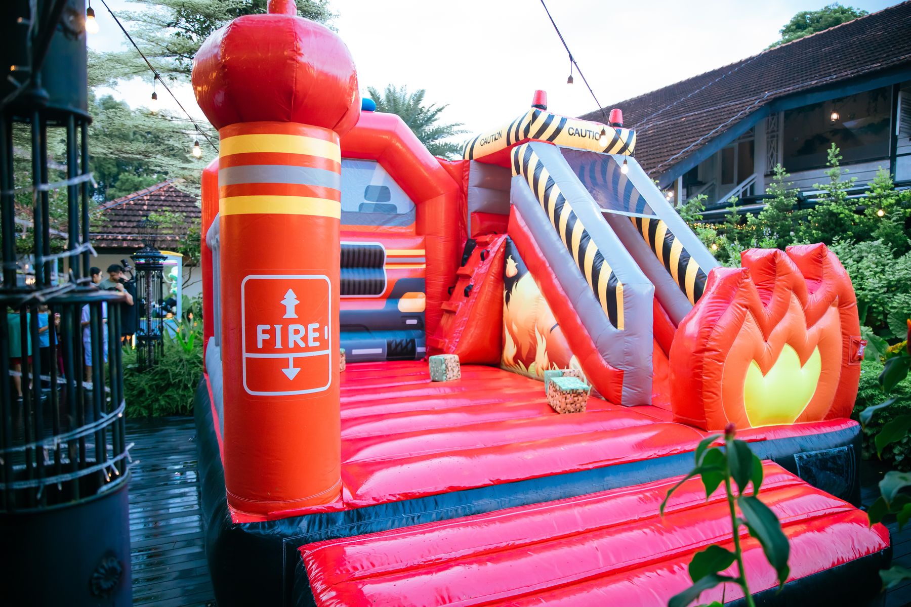 Fire truck bouncy castle